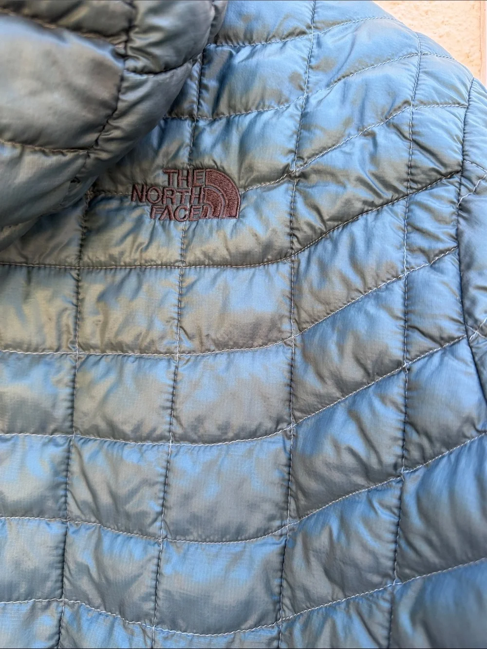 The Northface Men's Thermoball Hooded Jacket Teal Green Size L